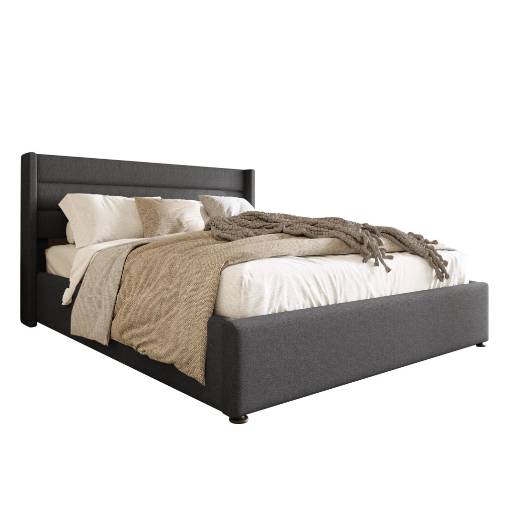 Letto contenitore matrimoniale 140x200 grigio