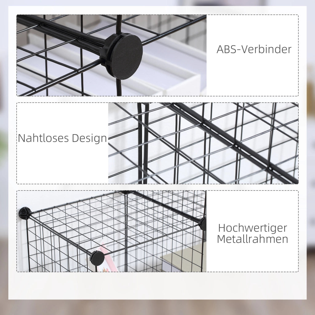 Scaffale a cubi in metallo ¨C Xylo ¨C Nero, 109x37x109 cm