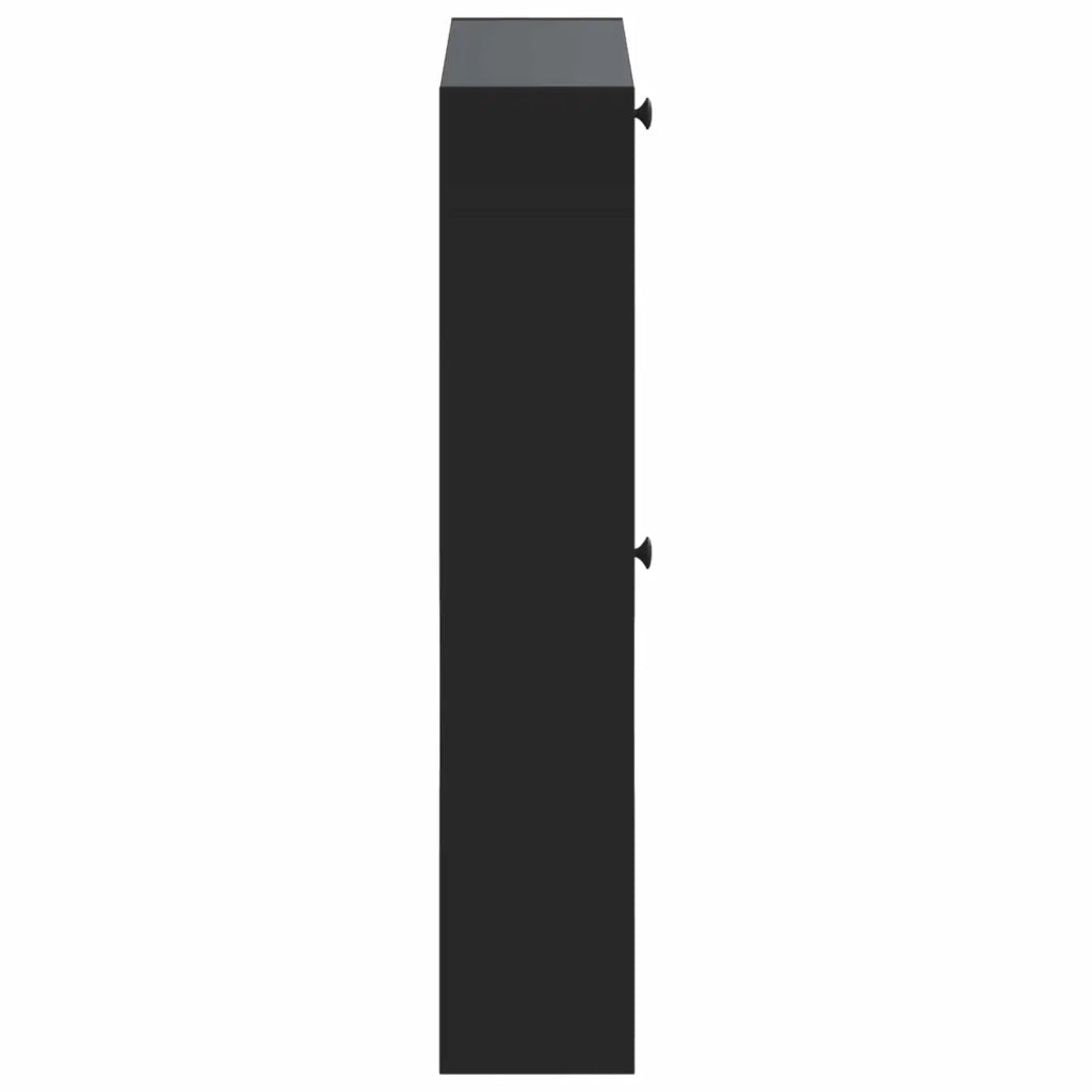 Mobiletto per Scarpe da Muro EDE 71 x 17 x 86 cm Nero 895976