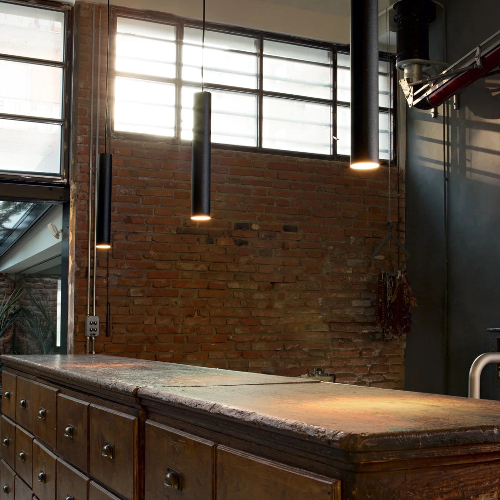 Lampada A Sospensione LOOK 28W Nero Altezza Regolabile Ideal Lux