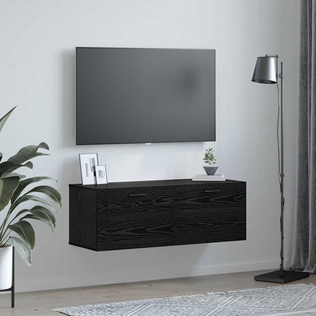 Armoire Murale 100 x 36,5 x 35 cm Bois d'ingénierie Chêne noir