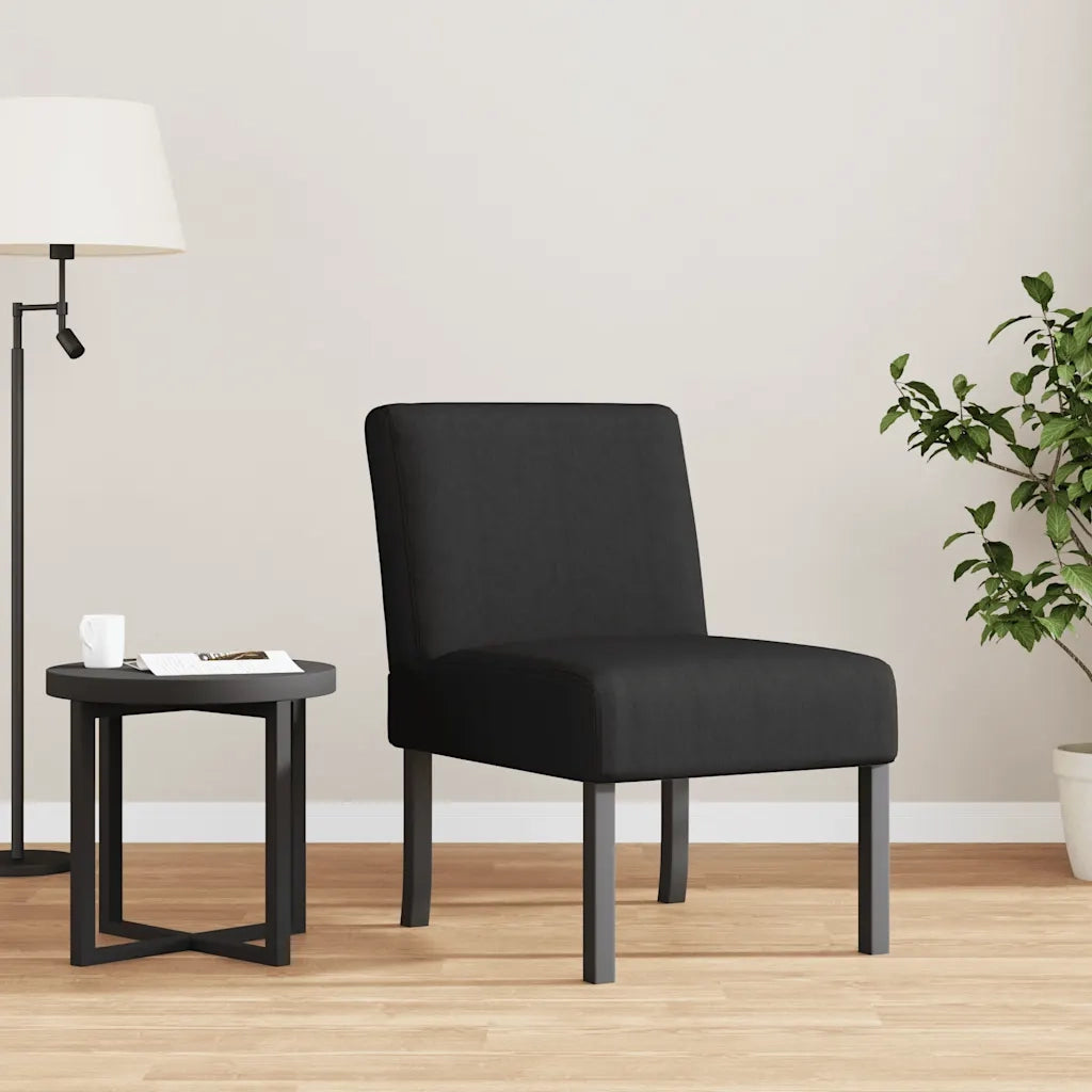 Fauteuil sans accoudoirs noir tissu
