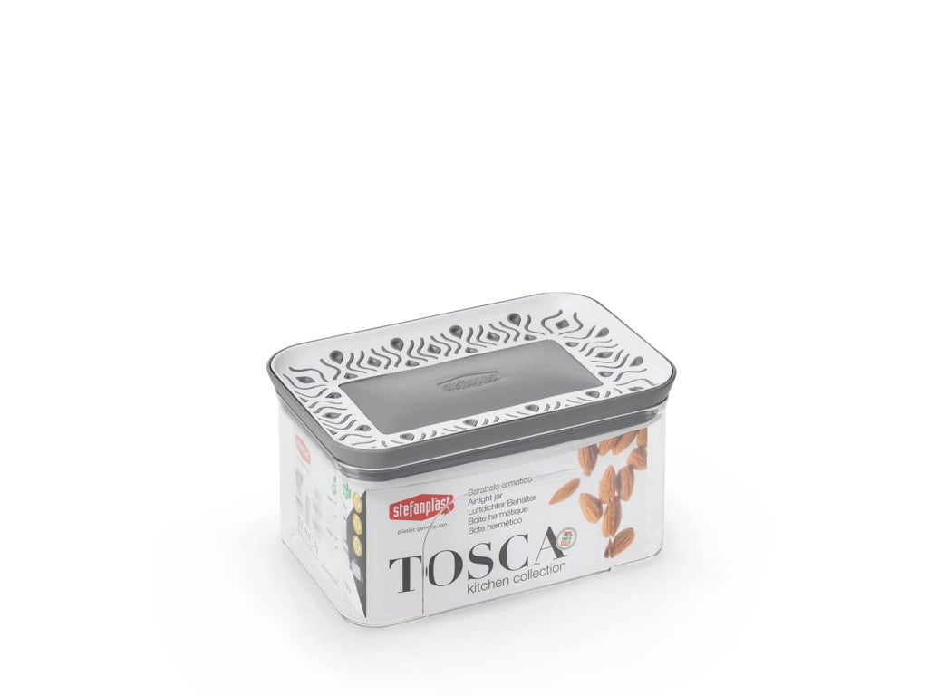 BARATTOLO RETTANGOLARE 'TOSCA' grigio/bianco  - STEFANPLAST