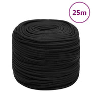 Corda per barca Completamente Nera 6 mm 25 m in Polipropilene 152496