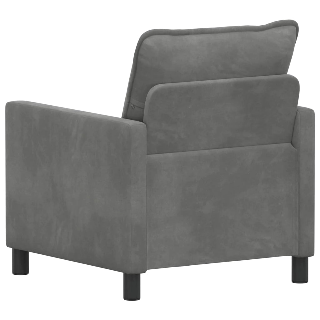 Divano Grigio Scuro 76 x 81 x 87,5 cm Velluto 42028756
