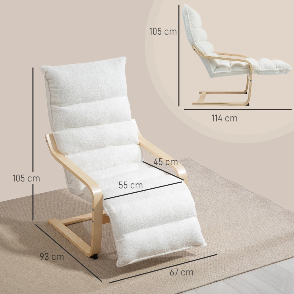 Poltrona in legno di betulla ¨C zephmum ¨C bianco