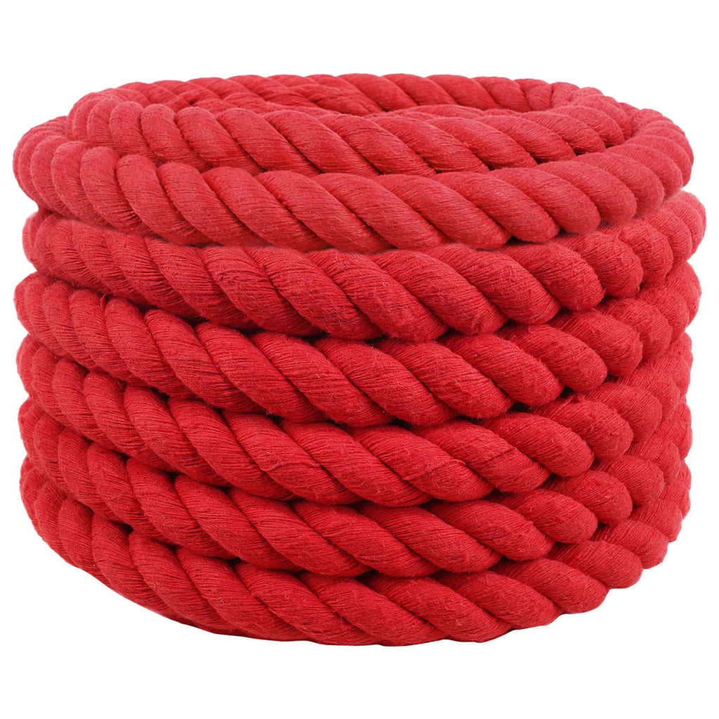 Corda di Cotone 50 mm 10 m Rosso 100% Cotone 42011937