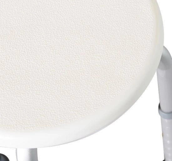 SGABELLO PER DOCCIA BAGNO ALTEZZA REGOLABILE ANTISCIVOLO, BIANCO