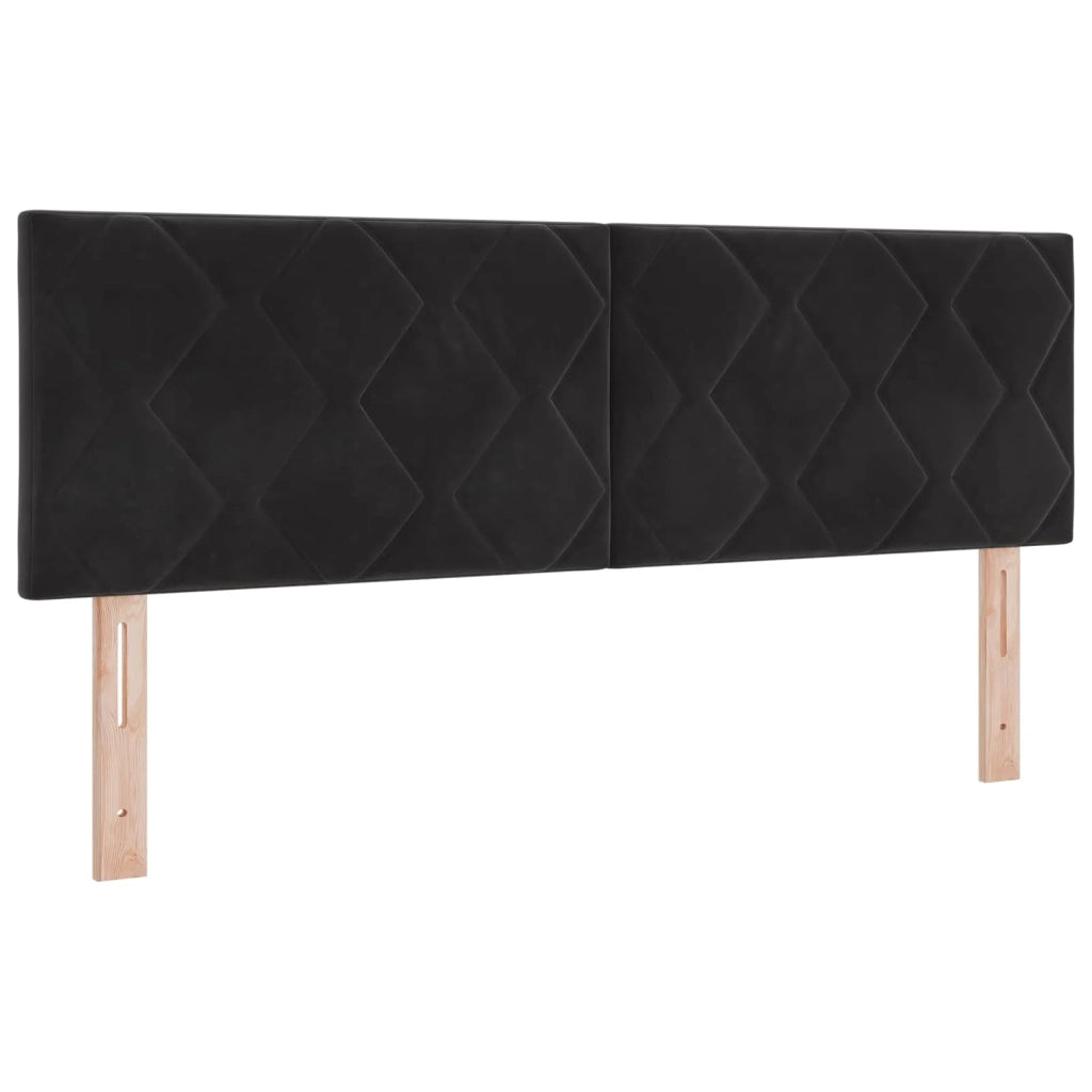 Letto con Box Spring, Materasso e LED Nero 140 x 200 cm Velluto 3452200