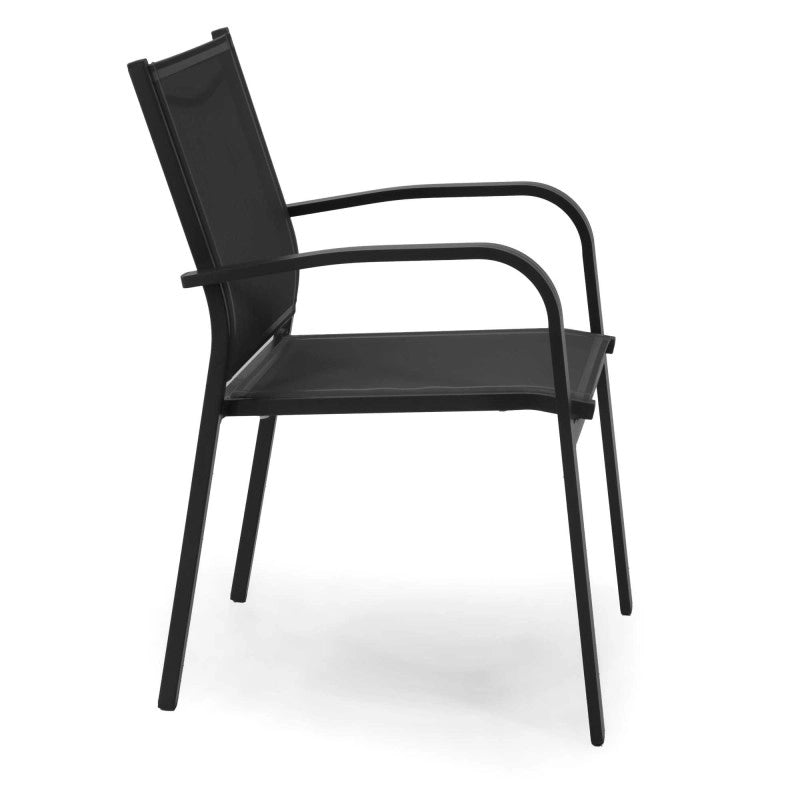 Poltrona alluminio sullivan impilabile antracite cm 61x56h43/60/84