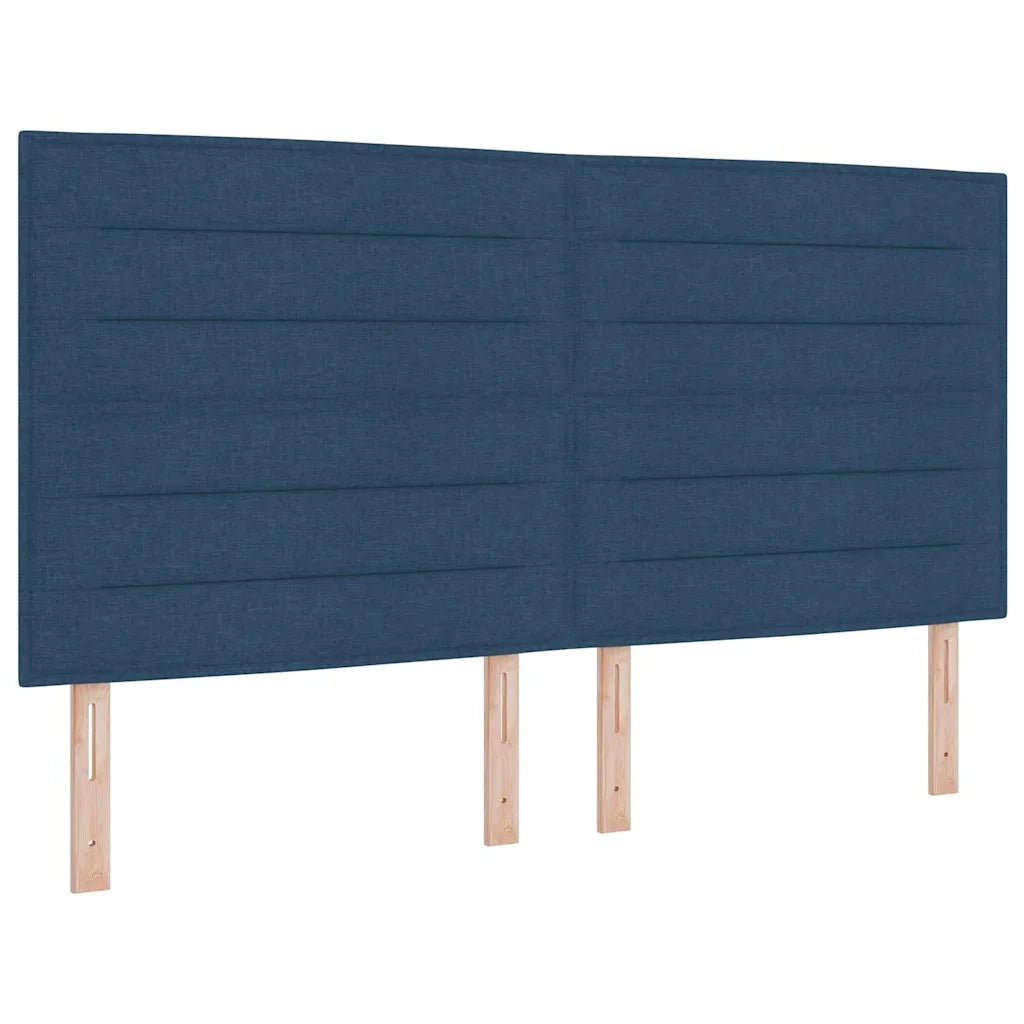 Letto a molle con materasso Blu 140 x 200 cm Tessuto