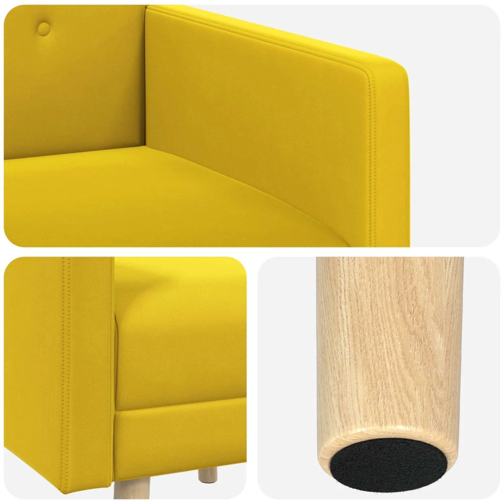 Poltrona decorativa Giallo Velluto 42044802