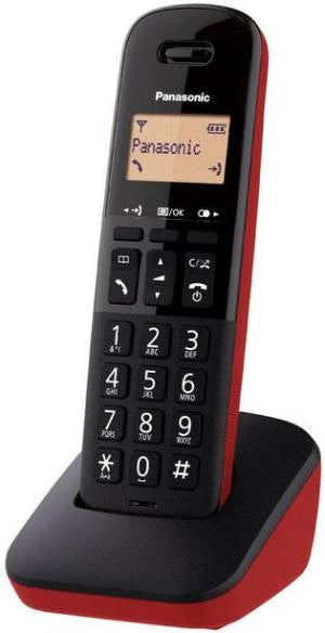 Panasonic kx-tgb610jtr telefono telefono analogico/dect nero, rosso identificatore di chiamata