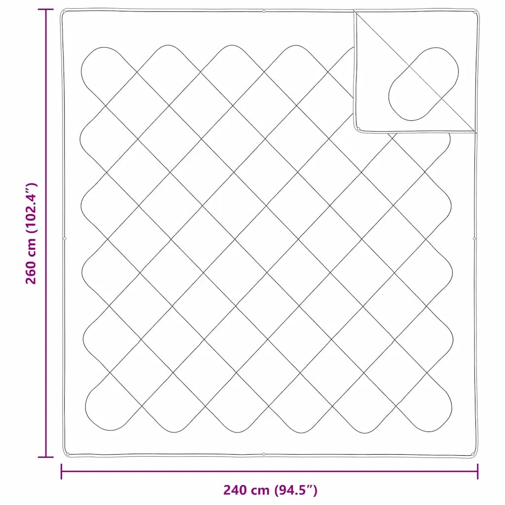 Duvet 2-in-1 Bianco 262 x 242 x 10 cm Poliestere 42007792