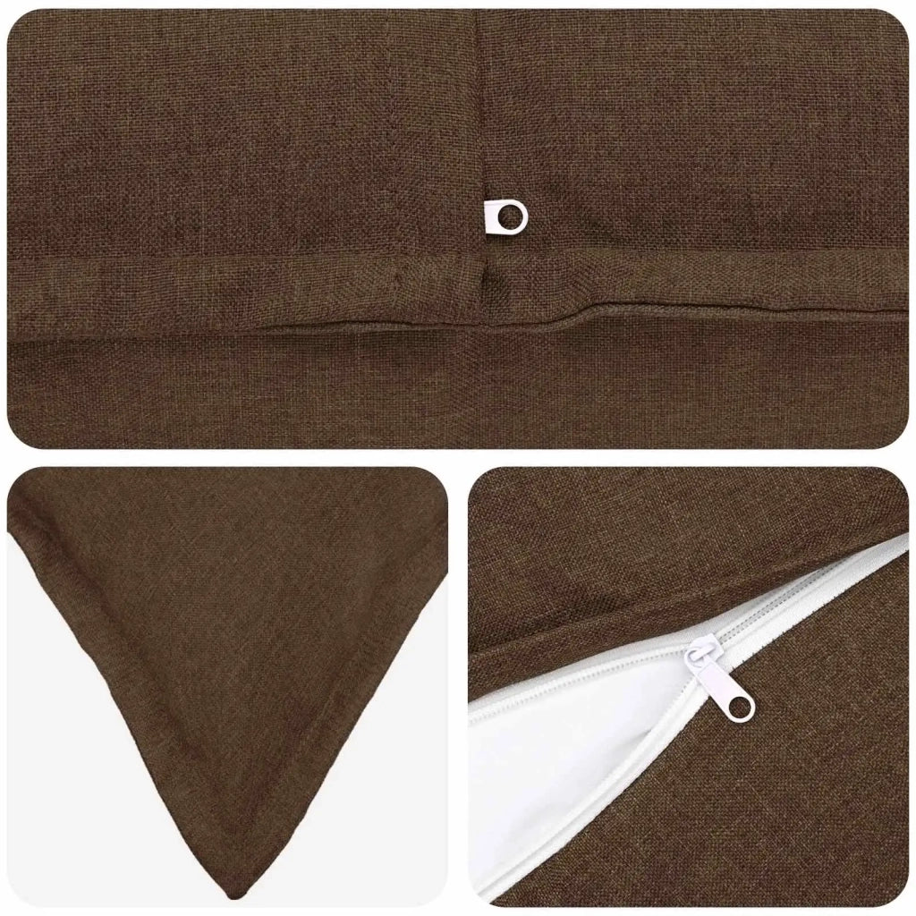 Federa 2 pcs HOUTEN Marrone 50 x 80 cm Lino 920033