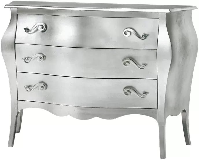 Comò 3 cassetti bombato 116*45*85 argento (1914) - Mobili 2G