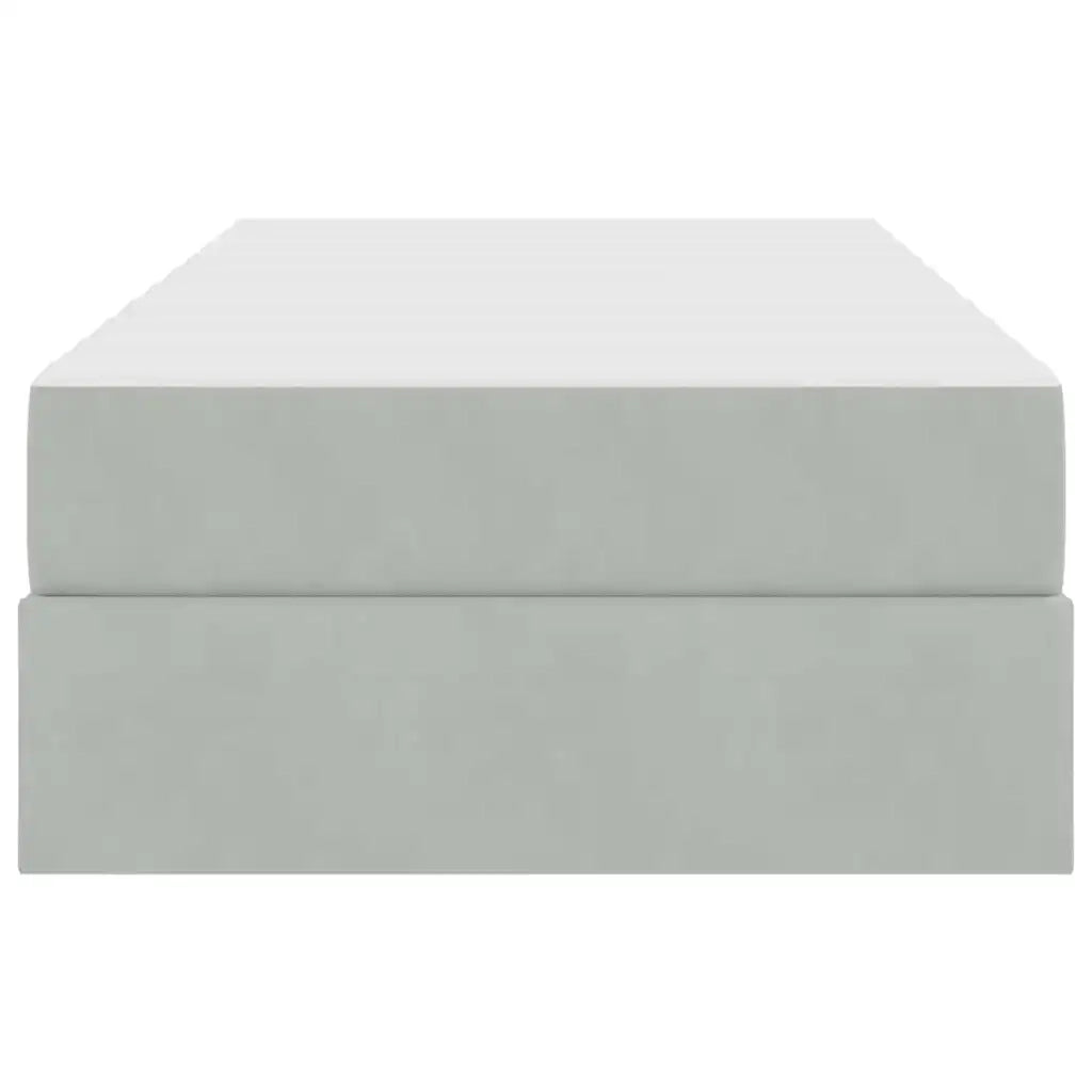Letto con contenitore e materasso Grigio chiaro 90 x 200 cm 3399694