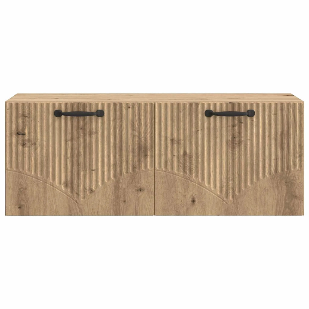 Mobile Porta TV da Muro-Credenza per TV sospesa Rovere Artigianale 78,5 x 31 x 30 cm 944372