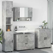 Set di mobili per il bagno con cassetto 4 pcs Grigio cemento 3393086