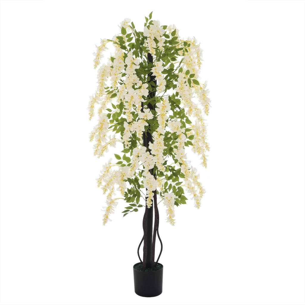 Glicinia Artificiale in Vaso 165cm, Pianta Sintetica in Plastica per Casa, Ufficio e Giardino, Decorazione Moderna Facile da Usare