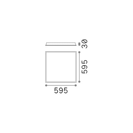 Faretto Incasso Led Panel 31W Luce Calda 3000K Bianco Ideal Lux