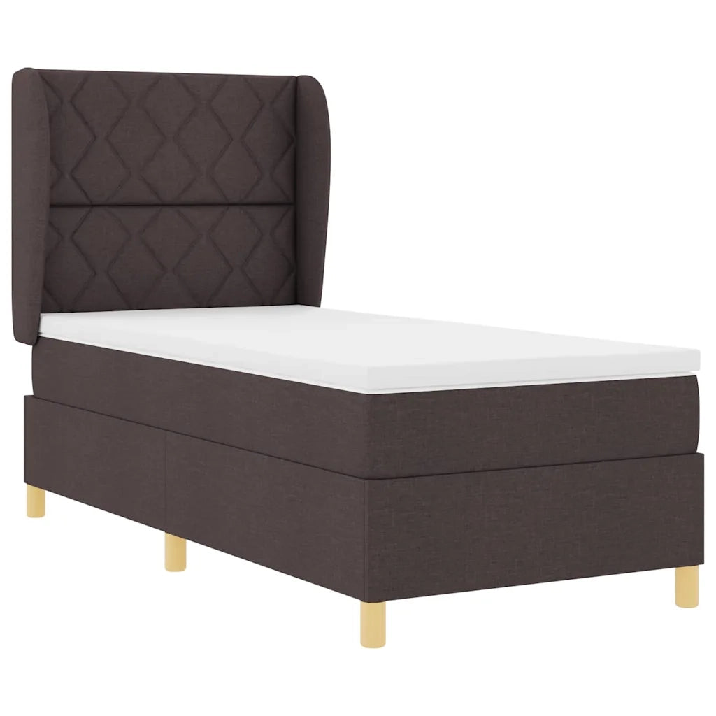 Letto con molle e materasso Grigio Scuro 90x190 cm Tessuto 3340791