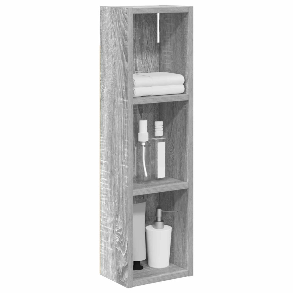 Armoire murale de salle de bain Gris Sonoma 20 x 14 x 70 cm