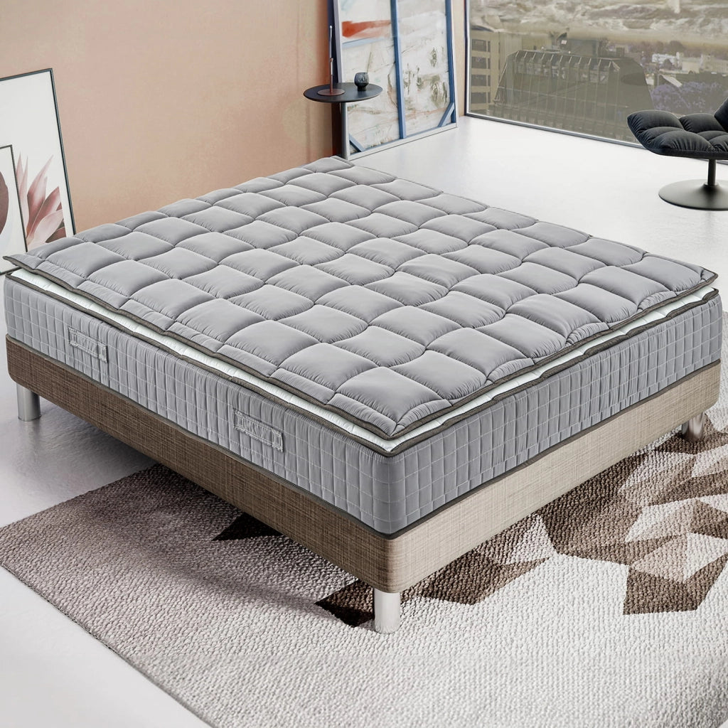 Materasso Piazza e Mezza 140x200 Molle progressive - Alto 27 cm - Ortopedico - Sfoderabile - con topper Memory in OMAGGIO
