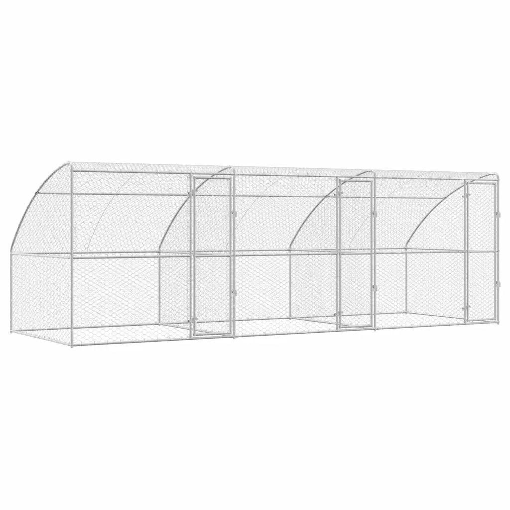 Cuccia per cani 3 pcs Argento 6 x 2 x 2 m Acciaio zincato 3368334