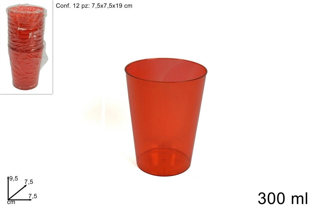 BICCHIERI ACQUA TONDO 300ML 12 PZ