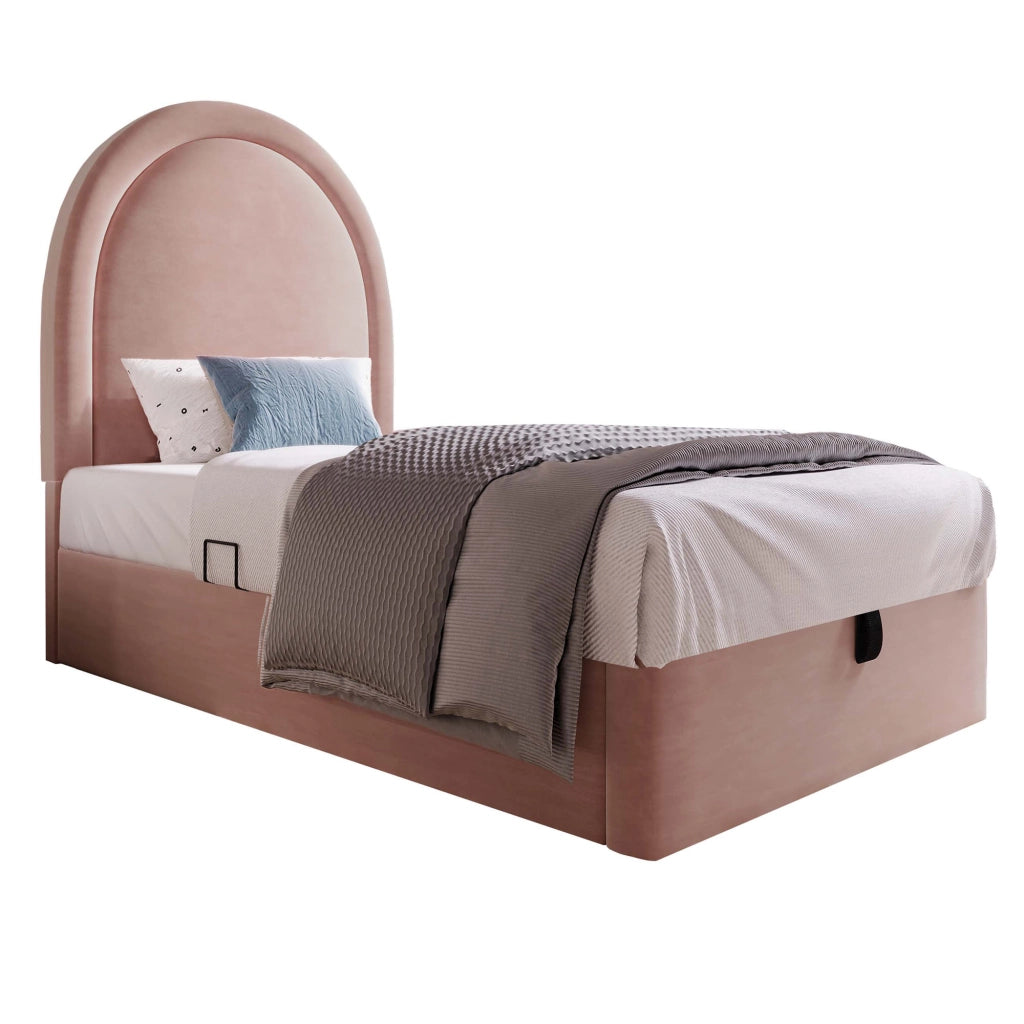 Letto singolo contenitore rosa 90 x 190 cm