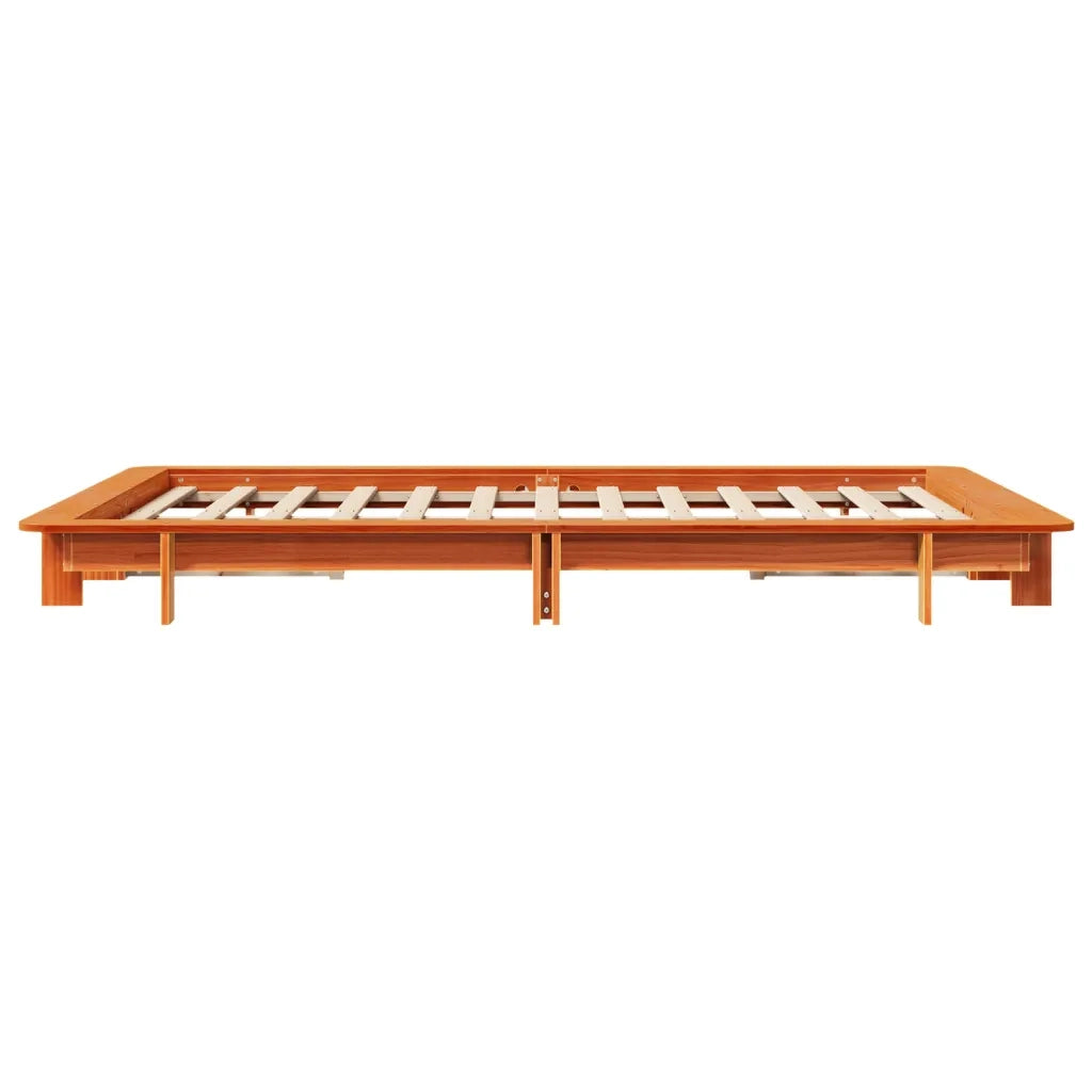Letto senza Materasso-Struttura Letto Marrone Cera 120x200 cm in Legno di Pino 986923
