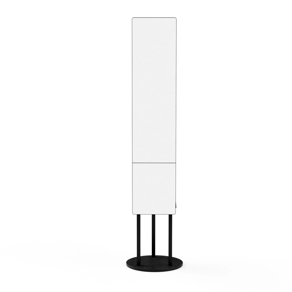 Appendiabiti con Specchio Girevole 360¡ã e Ripiani ¨C MINIMAL ¨C Nero, 174x40 cm