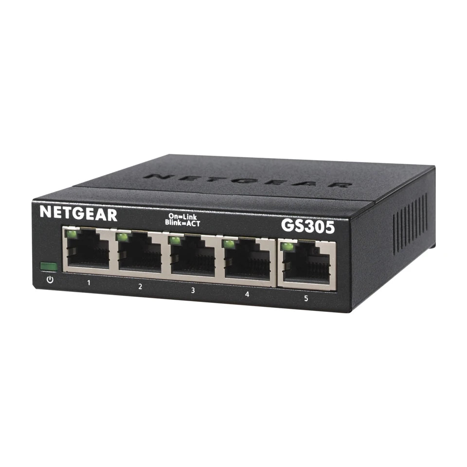 NETGEAR GS305 Switch Ethernet Gigabit non gestito (10/100/1000) Nero