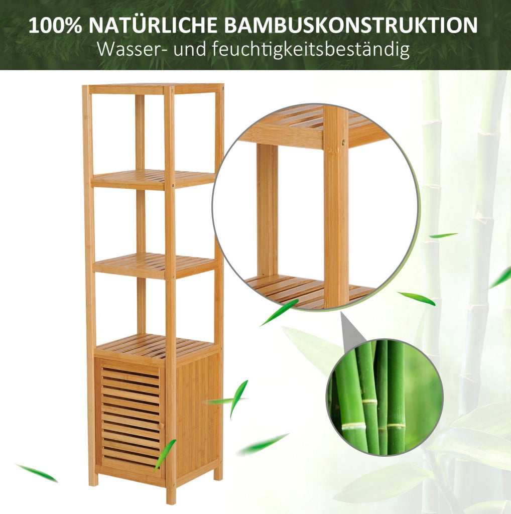 ARMADIO BAGNO 36x33x140 cm Bambù Naturale