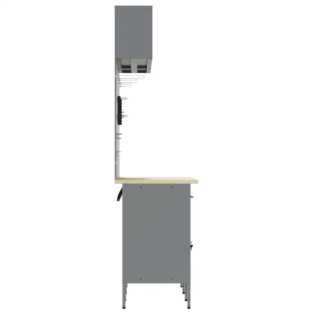 Set di mobili da lavoro con cassetto con lo scaffale 8 pcs Nero 3321456