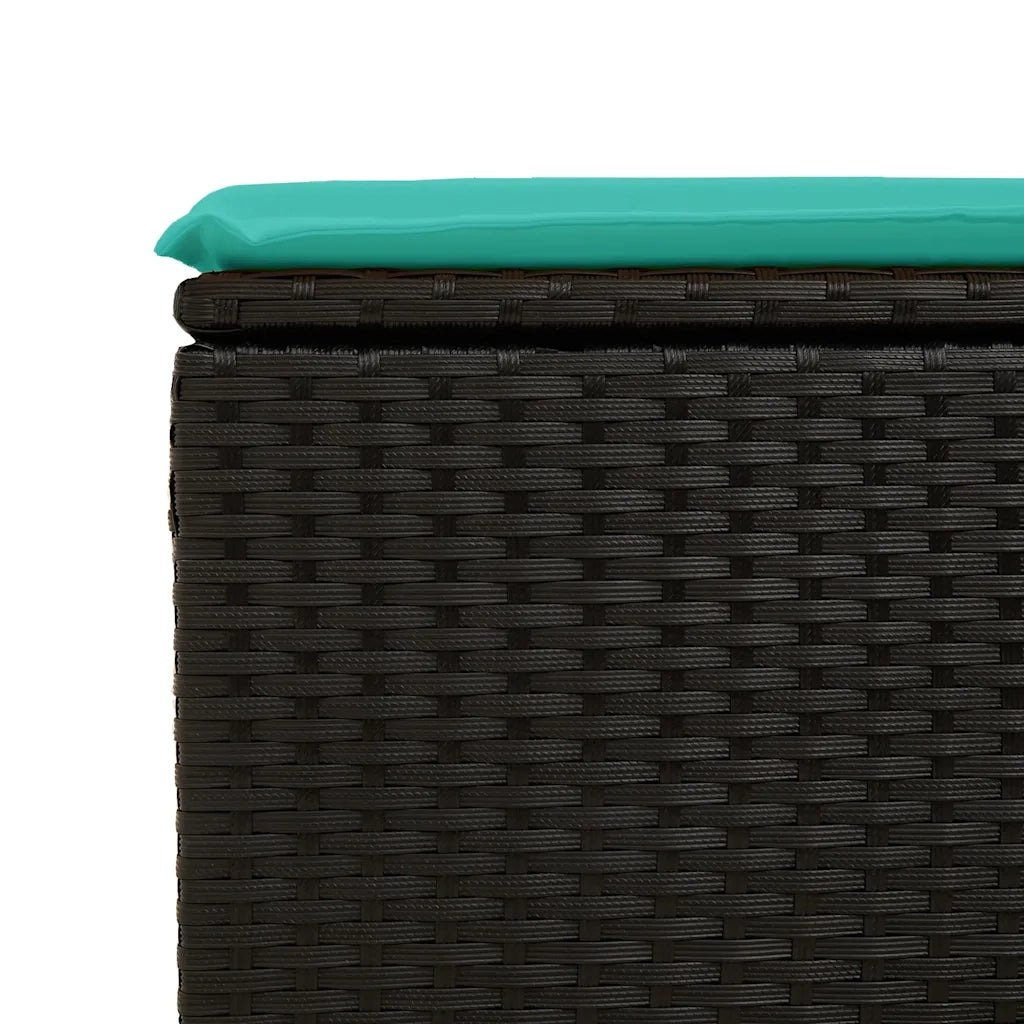 Set Divani da Giardino con Cuscini 7pz Nero Polyrattan 3327060