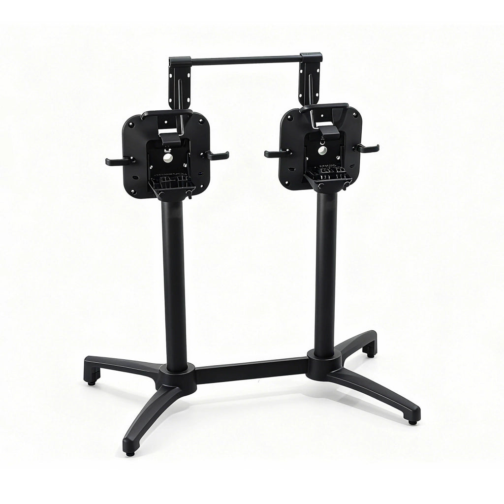 Oviala - Gamba doppia per tavolo in alluminio 72 cm nera