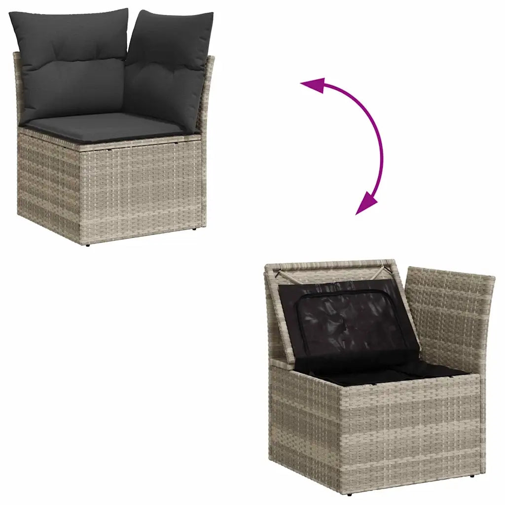 Set Divano da Giardino 6 pcs Grigio chiaro polyrattan 3355401