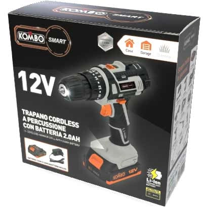 KIT TRAPANO A PERCUSSIONE KOMBO SMART 12V 2.0AH