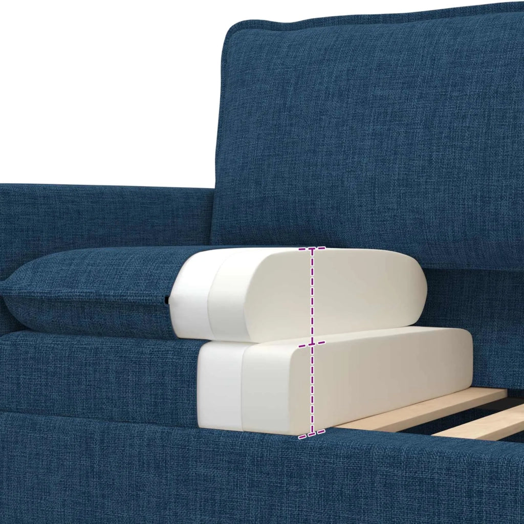 Set di divani 2 pz Blu Tessuto 3417144
