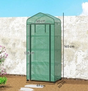 SERRA Mini 69x50x165 cm Verde in Acciaio con 4 ripiani