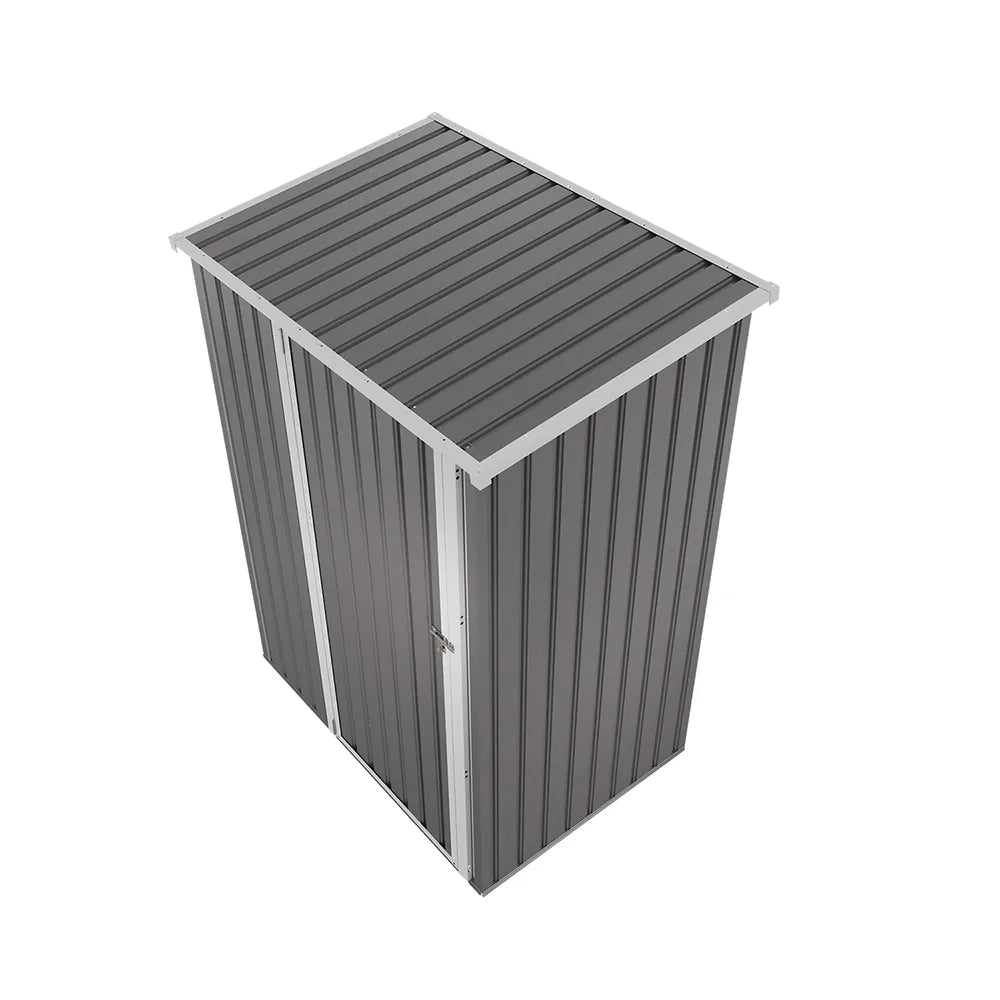 Casetta da giardino in acciaio zincato grigio 1,51x1,03xh1,96 m - 37,9kg- 1,55 metri quadri