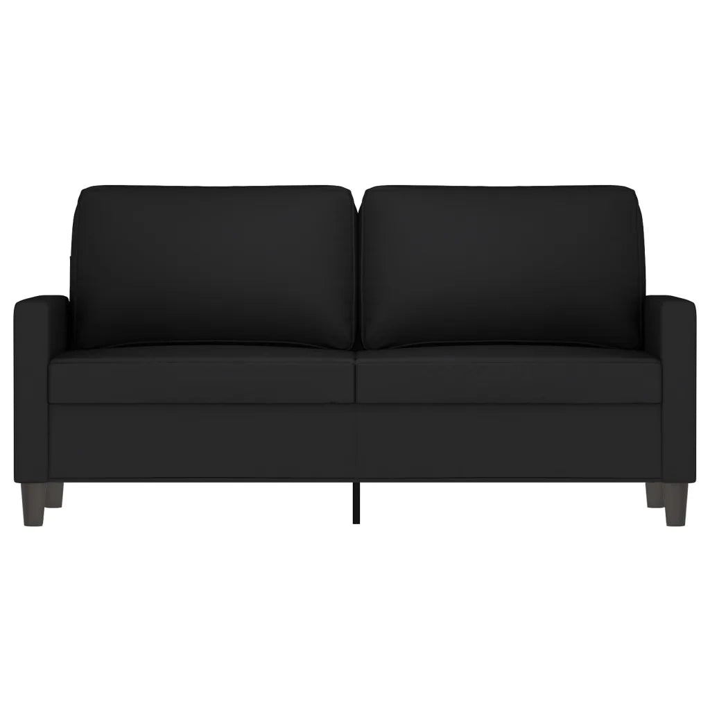 Divano a 2 Posti Nero 140 cm in Velluto 359204