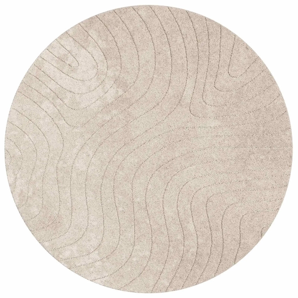 Tappeti per area | Tappeti a zone Rotondo PALMERAS Beige ? 160 CM Poliestere