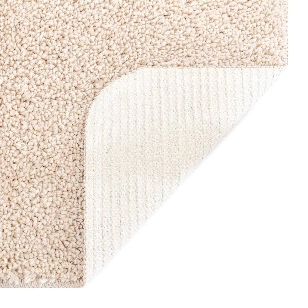 Tappeto del soggiorno | Tappeto Shaggy Antiscivolo Crema 120 x 120 cm PP