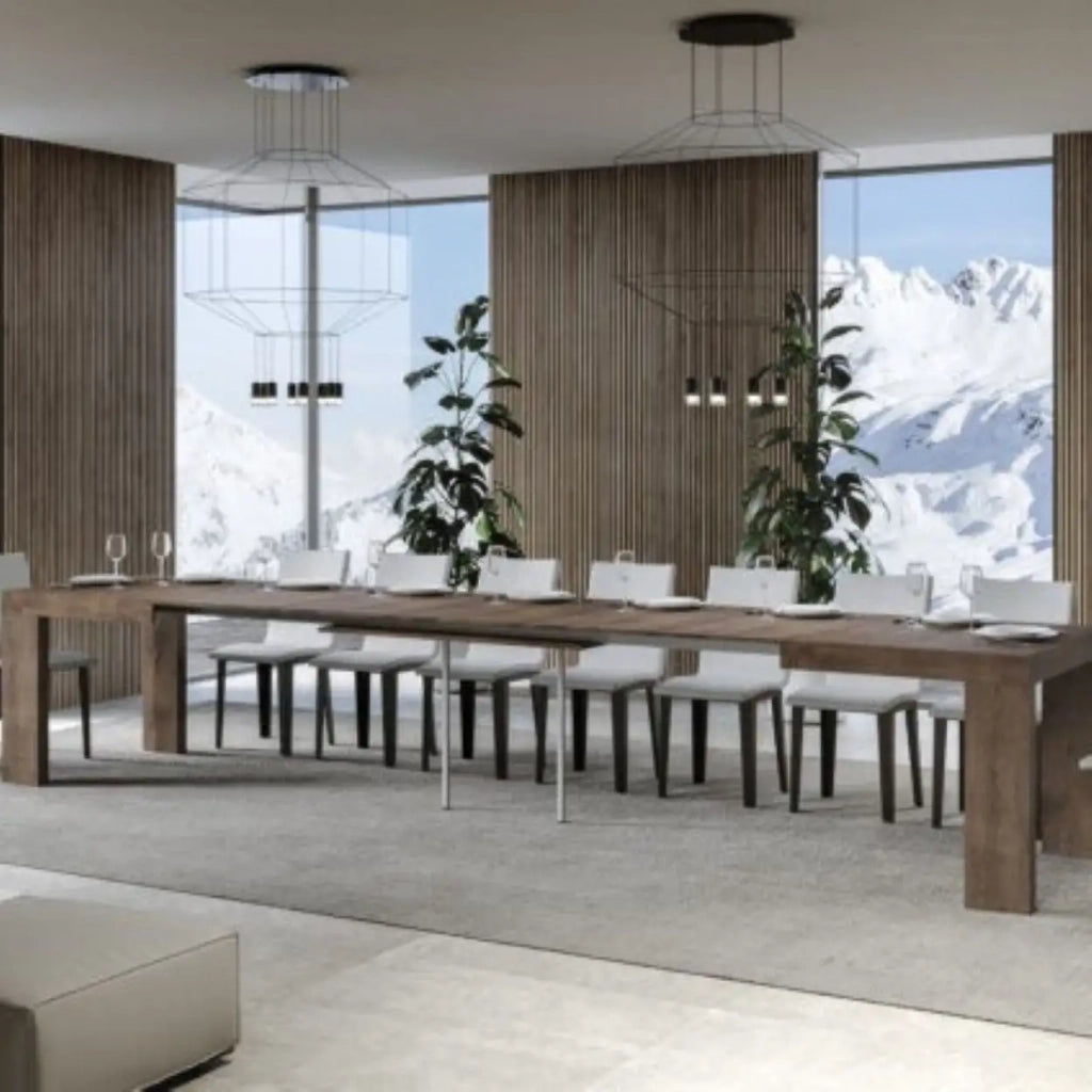 Tavolo allungabile 200/460x90 cm Roxell colore noce