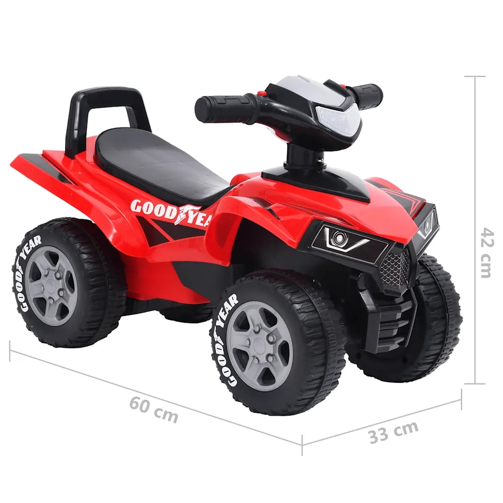 Quad Cavalcabile per Bambini Buon Anno Rosso 80319
