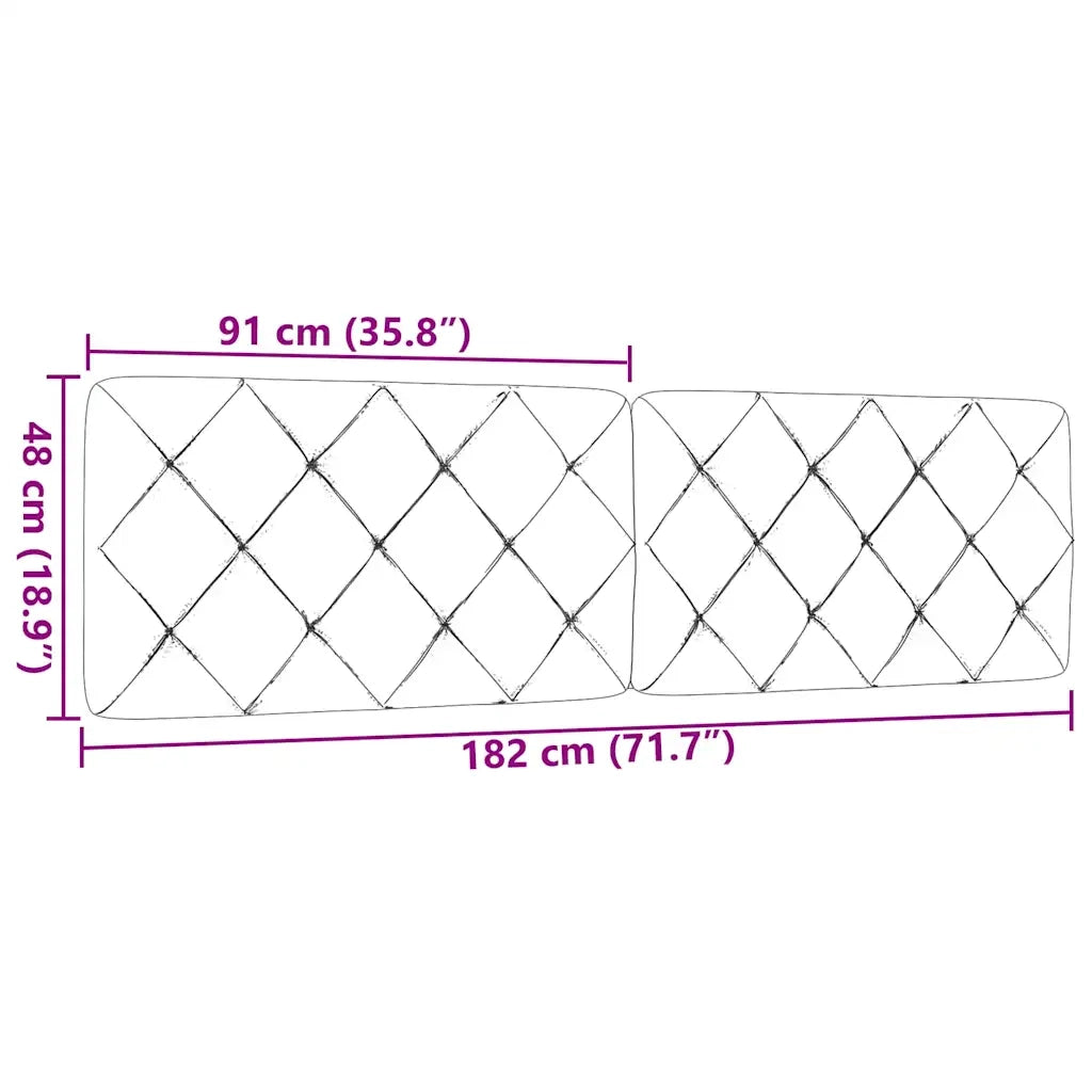 Coussin de tête de lit gris clair 180 cm tissu