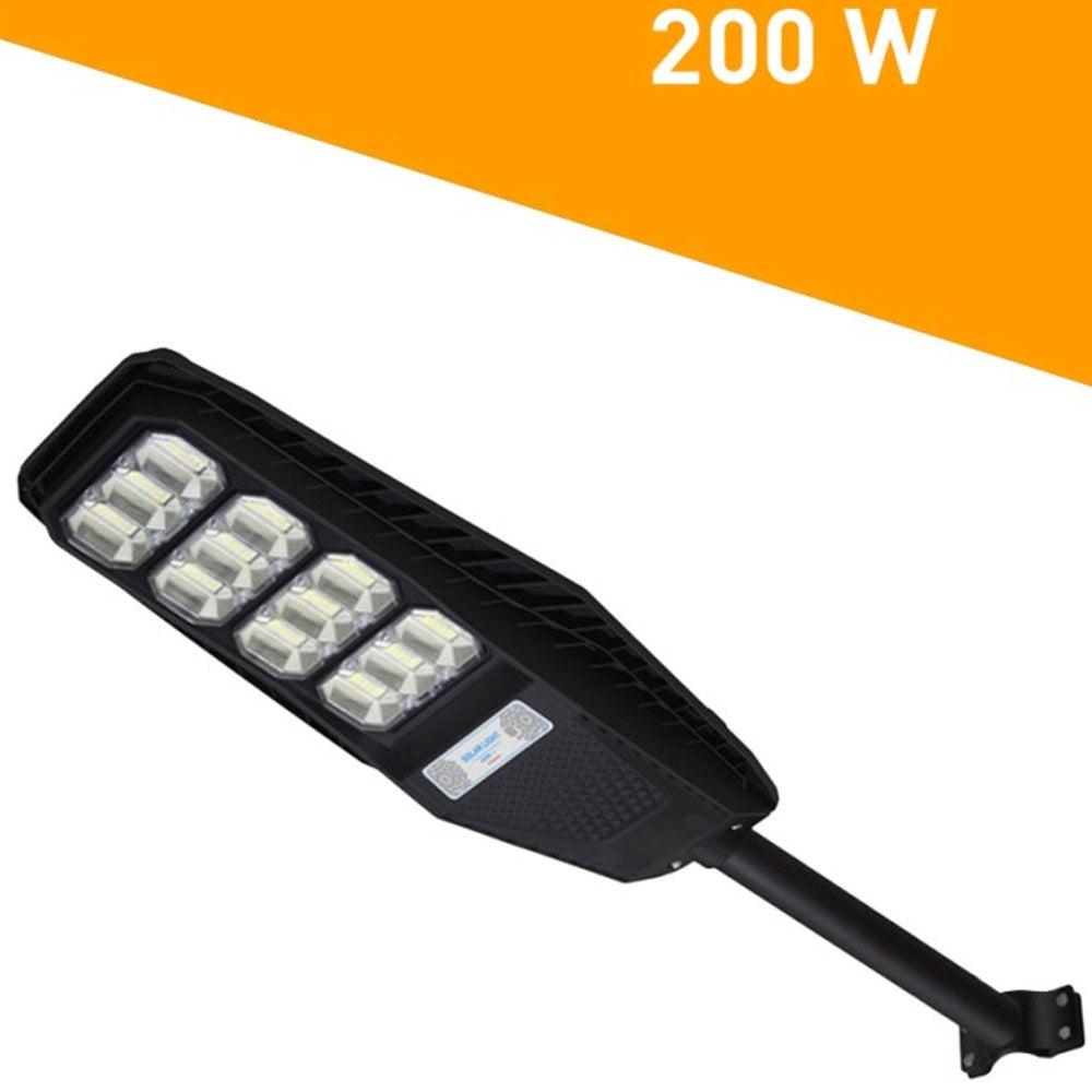 Trade Shop - Lampione Stradale Luce Energia Solare Led 200watt Sensore Pir Staffa Telecomando -